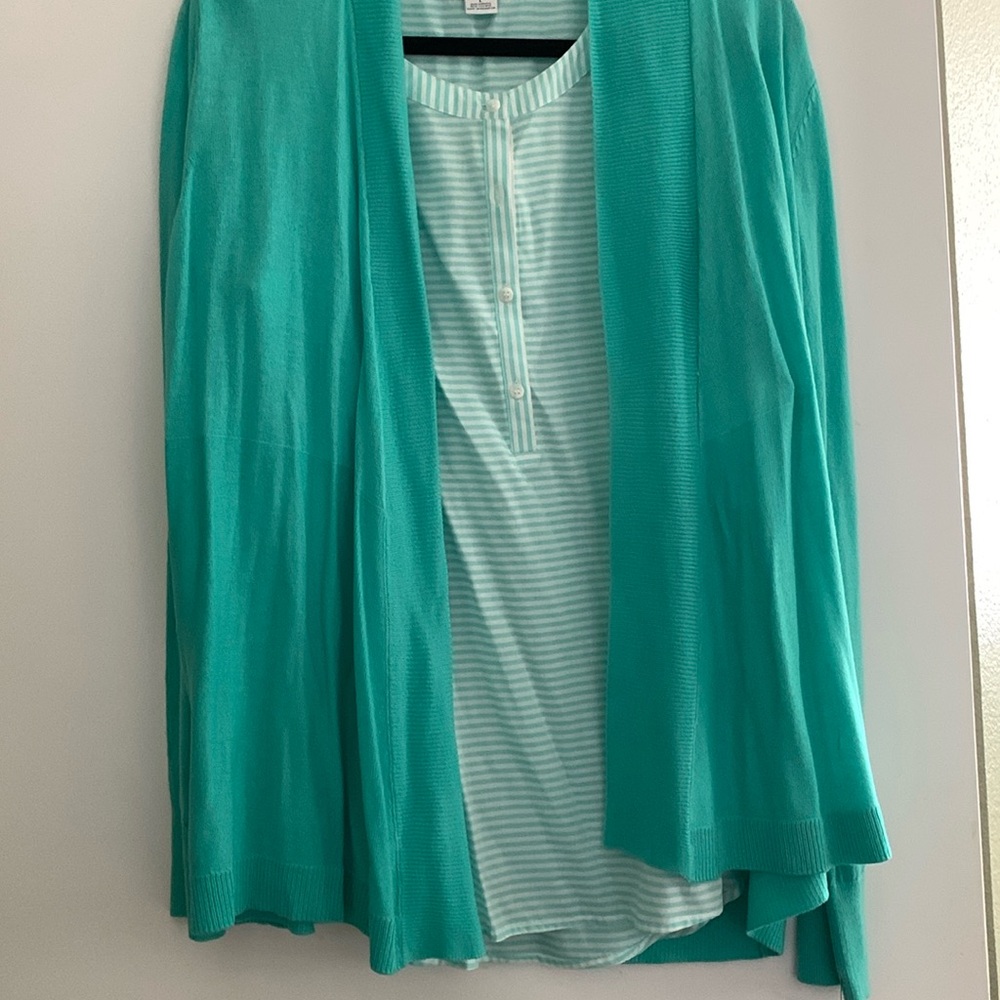 NWT Liz Claiborne Sleeveless Top and Cardigan